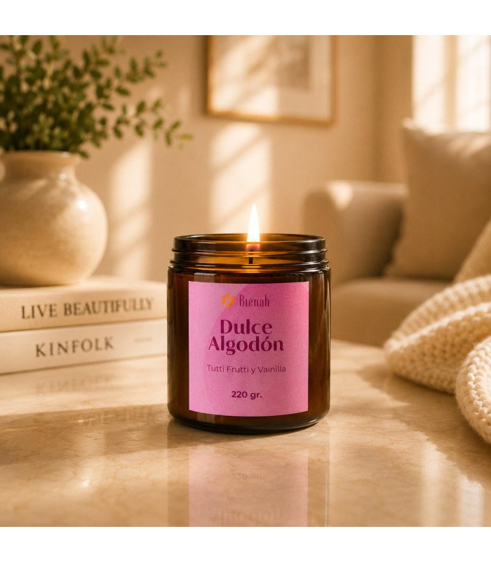 Vela Aromática Dulce Algodón 220gr.