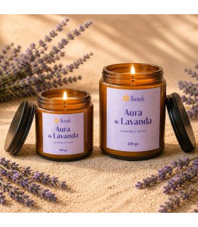 Bienah Vela Aromática Aura Lavanda