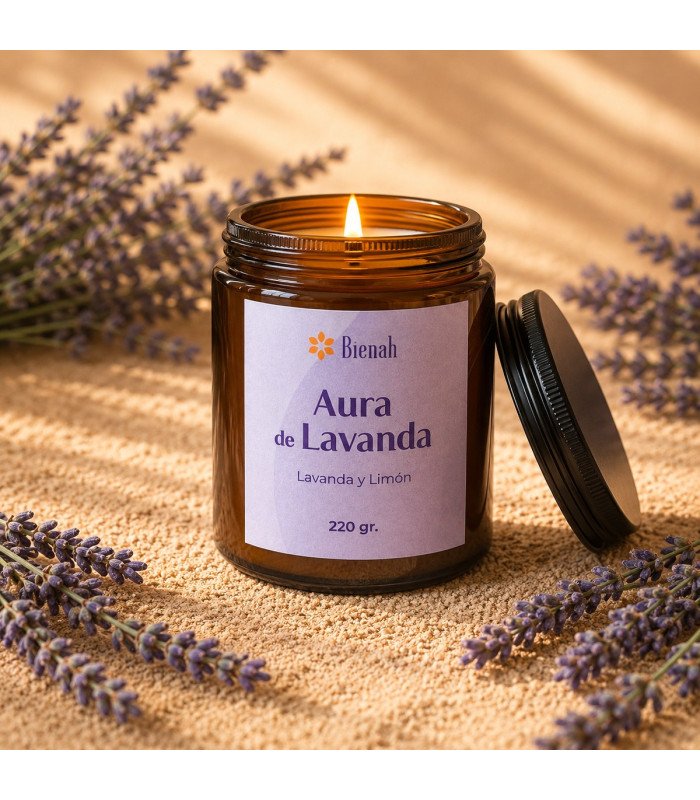 Bienah Vela Aromática Aura Lavanda 220gr