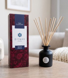 Palitos Aromatizadores | Frasco Negro - Palitos Natural | Bienah